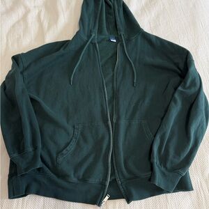 Old Navy Forest Green Zip-Up Hoodie